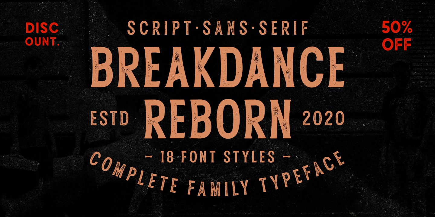 Beispiel einer Breakdance Reborn-Schriftart #10